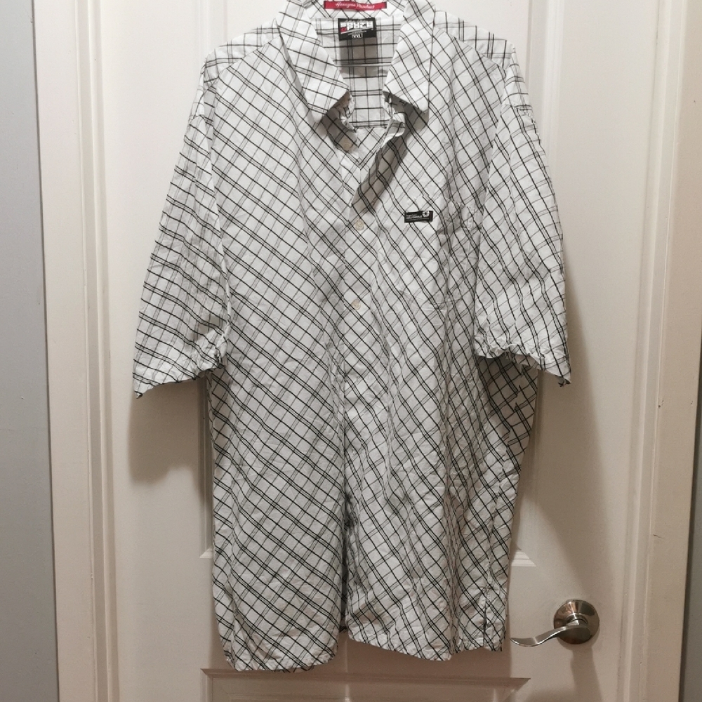 South Pole White and Black Plaid Casual Shirt
